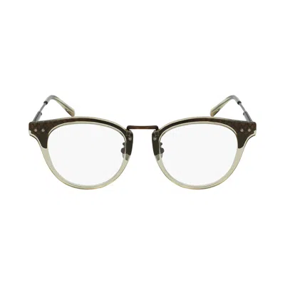 Pre-owned Bottega Veneta Round-frame Acetate Optical Frames 'bronze Transparent' | Multi-color | Women's Size
