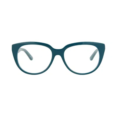 Pre-owned Balenciaga Round-frame Acetate Optical Frames 'blue Transparent' | Multi-color | Women's Size Onesiz