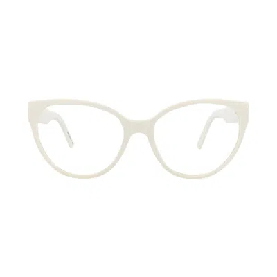 Pre-owned Balenciaga Cat Eye-frame Acetate Optical Frames 'white Transparent' | Multi-color | Women's Size One