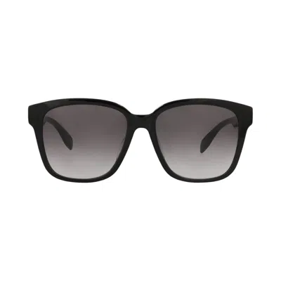 Pre-owned Alexander Mcqueen Square-frame Acetate Sunglasses 'black Grey' | Multi-color | Women's Size Onesize