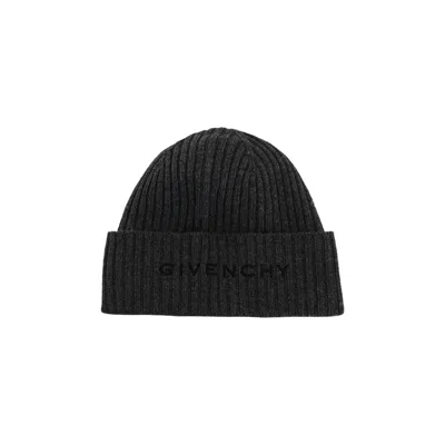 Pre-owned Givenchy Ribbed 4g Wool Blend Beanie 'grey Black' | Multi-color | Men's Size Onesize