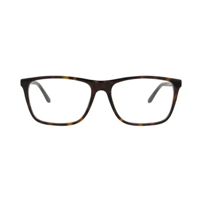 Pre-owned Alexander Mcqueen Square-frame Acetate Optical Frames 'havana Gold Transparent' | Men's Size Onesize