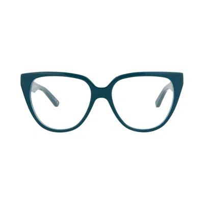 Pre-owned Balenciaga Cat Eye-frame Acetate Optical Frames 'blue Transparent' | Multi-color | Women's Size Ones