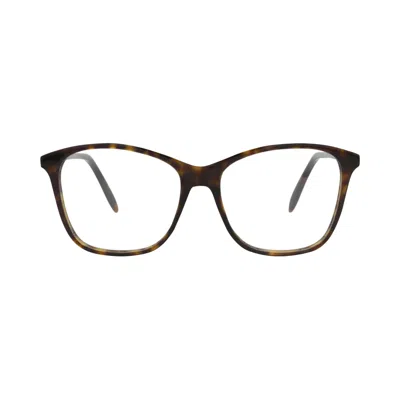Pre-owned Alexander Mcqueen Square-frame Acetate Optical Frames 'havana Transparent' | Multi-color | Women's S