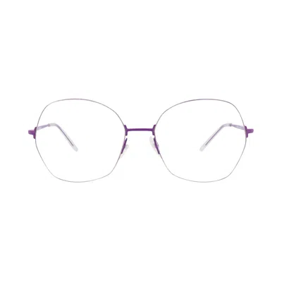 Pre-owned Balenciaga Round-frame Metal Optical Frames 'violet Transparent' | Multi-color | Men's Size Onesize