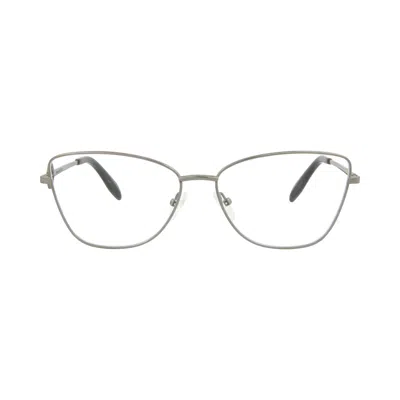 Pre-owned Alexander Mcqueen Cat Eye-frame Metal Optical Frames 'ruthenium Transparent' | Multi-color | Women's