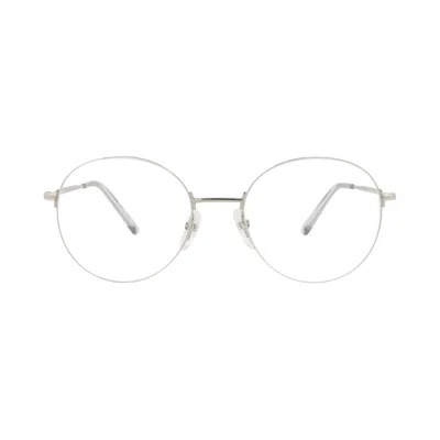 Pre-owned Balenciaga Round-frame Metal Optical Frames 'silver Transparent' | Multi-color | Men's Size Onesize