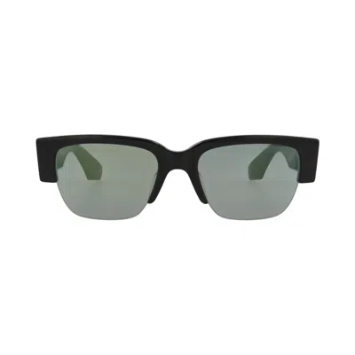Pre-owned Alexander Mcqueen Square-frame Recycled Acetate Sunglasses 'black Green' | Multi-color | Men's Size
