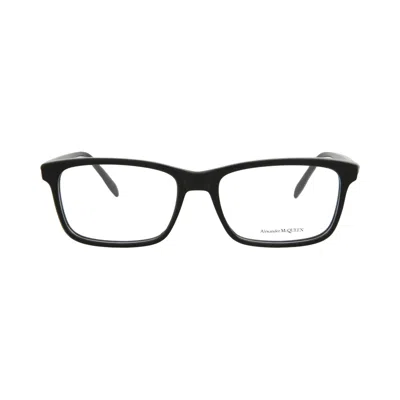Pre-owned Alexander Mcqueen Square-frame Acetate Optical Frames 'black Transparent' | Men's Size Onesize