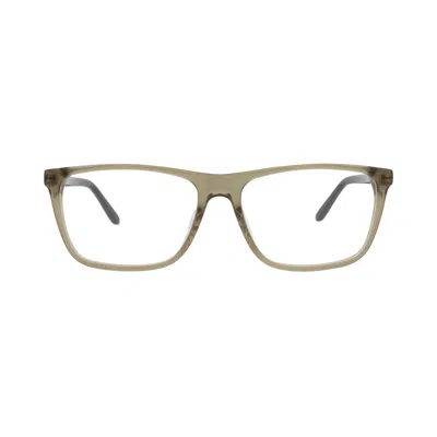 Pre-owned Alexander Mcqueen Square-frame Acetate Optical Frames 'green Silver Transparent' | Men's Size Onesiz