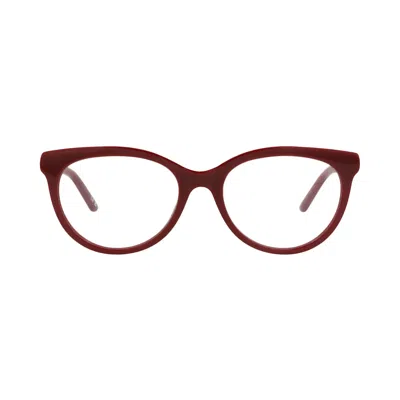 Pre-owned Balenciaga Round-frame Acetate Optical Frames 'burgundy Transparent' | Multi-color | Women's Size On