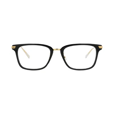 Pre-owned Bottega Veneta Square-frame Acetate Optical Frames 'black Gold Transparent' | Multi-color | Men's Si