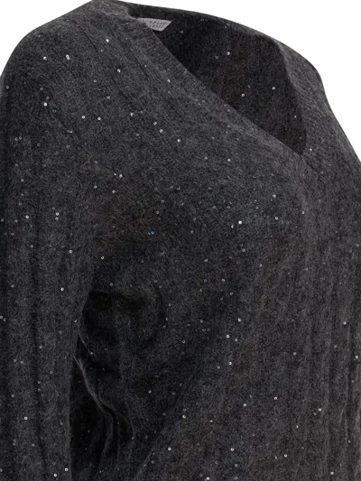 Brunello Cucinelli Dazzling Cable Knitwear Blue In Blue