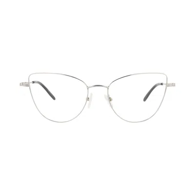 Pre-owned Alexander Mcqueen Cat Eye-frame Metal Optical Frames 'ruthenium Transparent' | Multi-color | Women's