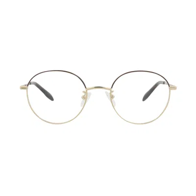 Pre-owned Alexander Mcqueen Round-frame Metal Optical Frames 'gold Transparent' | Men's Size Onesize
