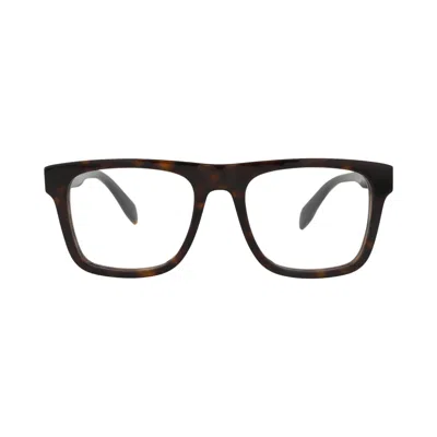 Pre-owned Alexander Mcqueen Square-frame Acetate Optical Frames 'havana Transparent' | Multi-color | Men's Siz