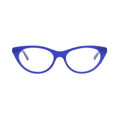 Pre-owned Balenciaga Cat Eye-frame Acetate Optical Frames 'blue Transparent' | Multi-color | Women's Size Ones