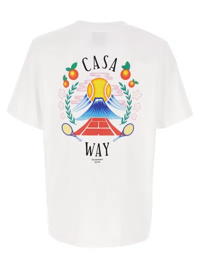 Casablanca Casa Way Mountain Printed T-shirt In White