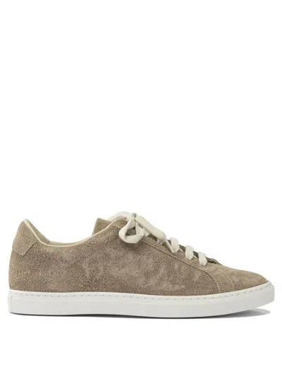 Common Projects Low-top Suede Sneakers Round Toe In Brown