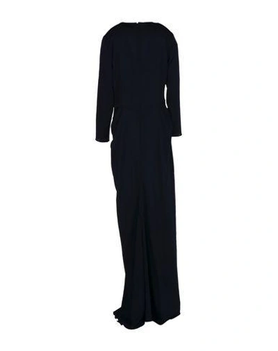 Shop Intropia Long Dress In Dark Blue