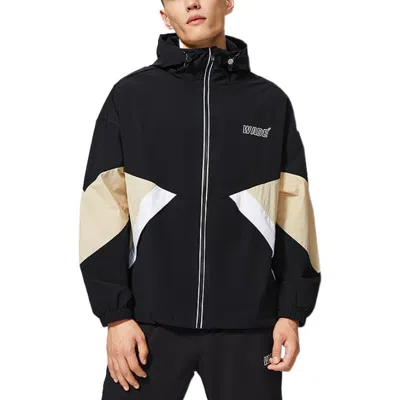 Li-ning Way Of Wade Logo Color Block Hooded Jacket 'black White' In Multi