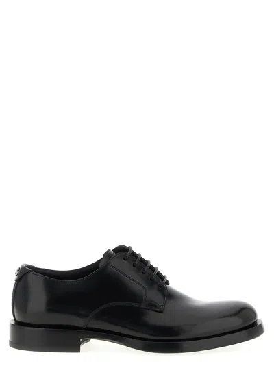 Dolce & Gabbana Raffaello Derby Lace-up Shoes In Black