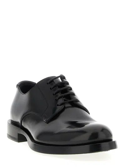Dolce & Gabbana Raffaello Derby Lace-up Shoes In Black