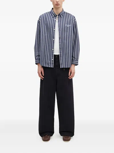 Darkpark Cotton Trousers In Blue