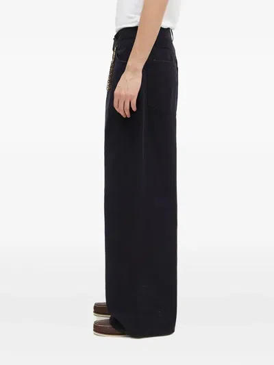 Darkpark Cotton Trousers In Blue