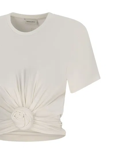 Magda Butrym Tshirt 02 Topwear In Beige Cellulose In White
