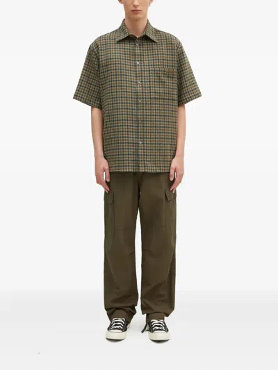 Darkpark Checked Short-sleeve Shirt In Green