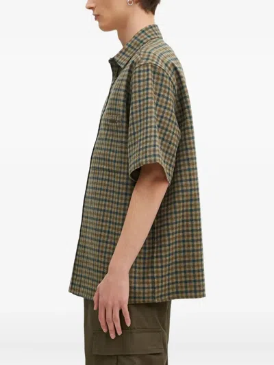 Darkpark Checked Short-sleeve Shirt In Green