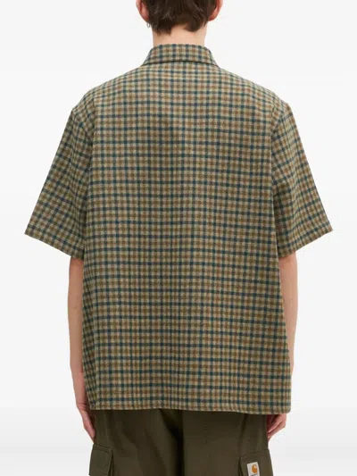 Darkpark Checked Short-sleeve Shirt In Green