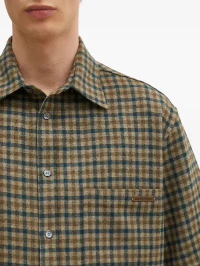 Darkpark Checked Short-sleeve Shirt In Green