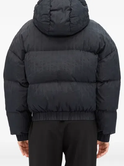 Msgm Hooded Puffer Jacket In Black