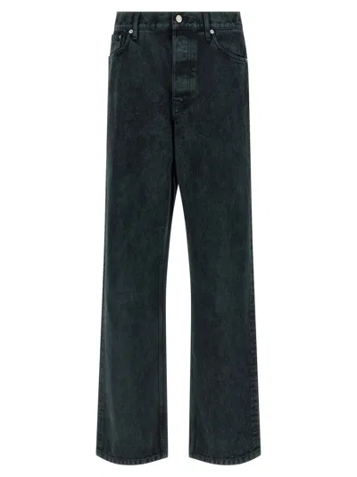 Dries Van Noten Wide-leg Denim Trousers Five Pocket Style In Multi