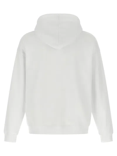 Dsquared2 D2 X Magliano White Hoodie With Drawstring Hood With Maxi Print On The Front In Cotton Man In Multi
