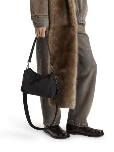 Fendi Men Lui Nylon Messenger Bag In Black