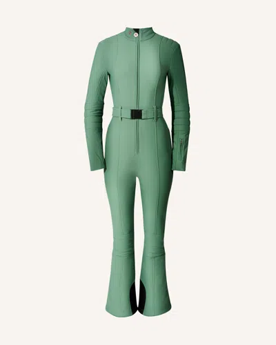Perfect Moment Belted Ski Suit In Green