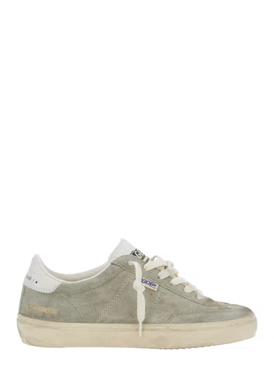 Golden Goose Soul-star Grey Low Top Sneakers With Logo Patch On The Tongue And Metallic Heel Tab In Suede Woman In Gray