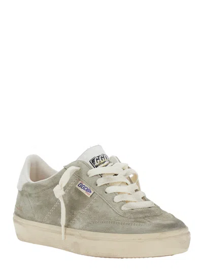 Golden Goose Soul-star Grey Low Top Sneakers With Logo Patch On The Tongue And Metallic Heel Tab In Suede Woman In Gray