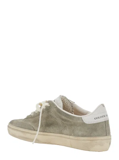 Golden Goose Soul-star Grey Low Top Sneakers With Logo Patch On The Tongue And Metallic Heel Tab In Suede Woman In Gray