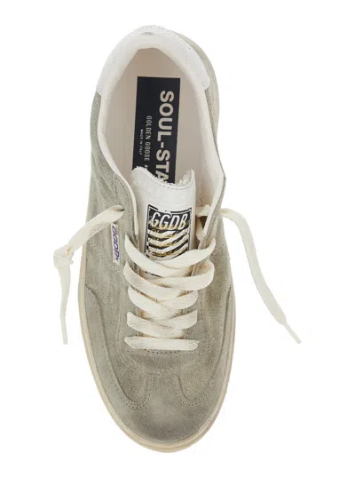 Golden Goose Soul-star Grey Low Top Sneakers With Logo Patch On The Tongue And Metallic Heel Tab In Suede Woman In Gray