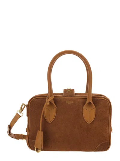 Golden Goose Suede Leather Bag In Leather Color In Brown