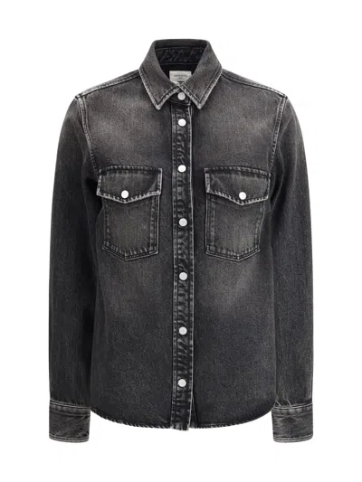 Jacob Cohen Western Shirt In Cotton And Lyocell Denim In Black