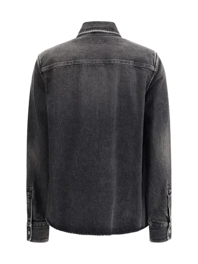 Jacob Cohen Western Shirt In Cotton And Lyocell Denim In Black