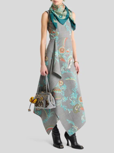 Etro Daffodil Print Sleeveless Dress In Multi