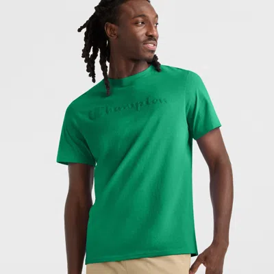Champion Classic Graphic T-shirt, Tonal Script Logo In Green