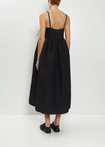 Cecilie Bahnsen Ambra Bow-detail Midi Dress In Black