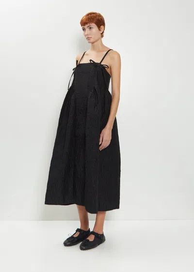 Cecilie Bahnsen Ambra Bow-detail Midi Dress In Black